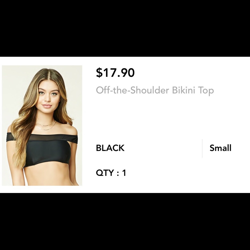 OFF THE SHOULDER MESH BIKINI TOP